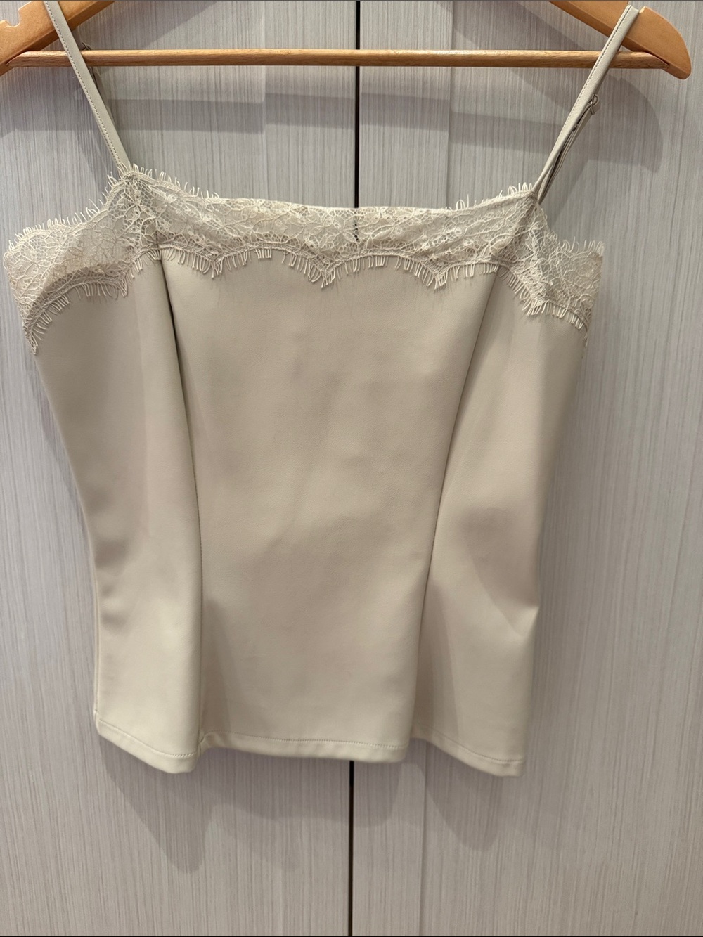 Delicate Lace-Trim Camisole in Cream